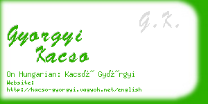 gyorgyi kacso business card